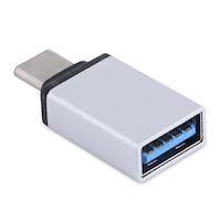 Adaptor Premium MTPAluminum OTG USB Type C tata la USB 3.0 mama Gri