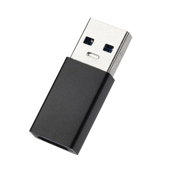 Adaptor Metalic USB 3.0 Tata la USB Type C Mama MTP Negru Adaptor Metalic USB 3.0 Tata la USB Type C Mama MTP Negru