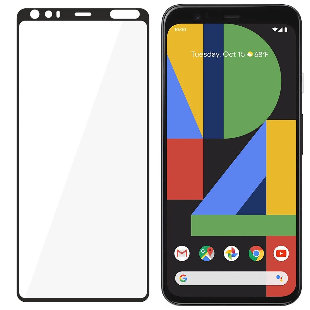 Folie Sticla 3MK HardGlass Max Lite pentru Google Pixel 4 XL, 3D, Full Cover, Negru