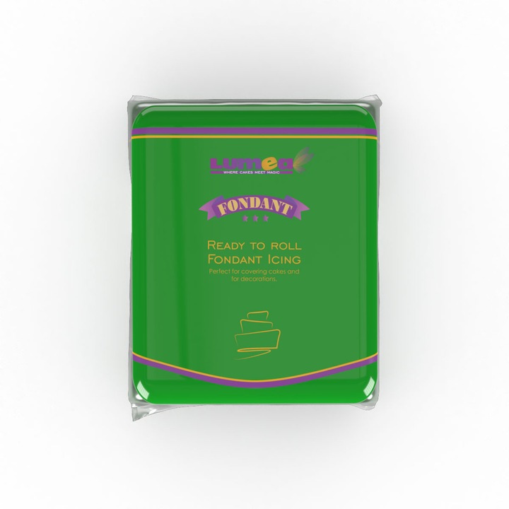 Fondant verde inchis, 250g - Lumea