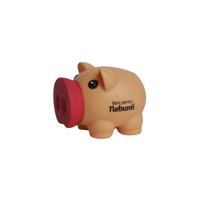 Pusculita Plastic "Bani Pentru Nebunii", 10x7 cm