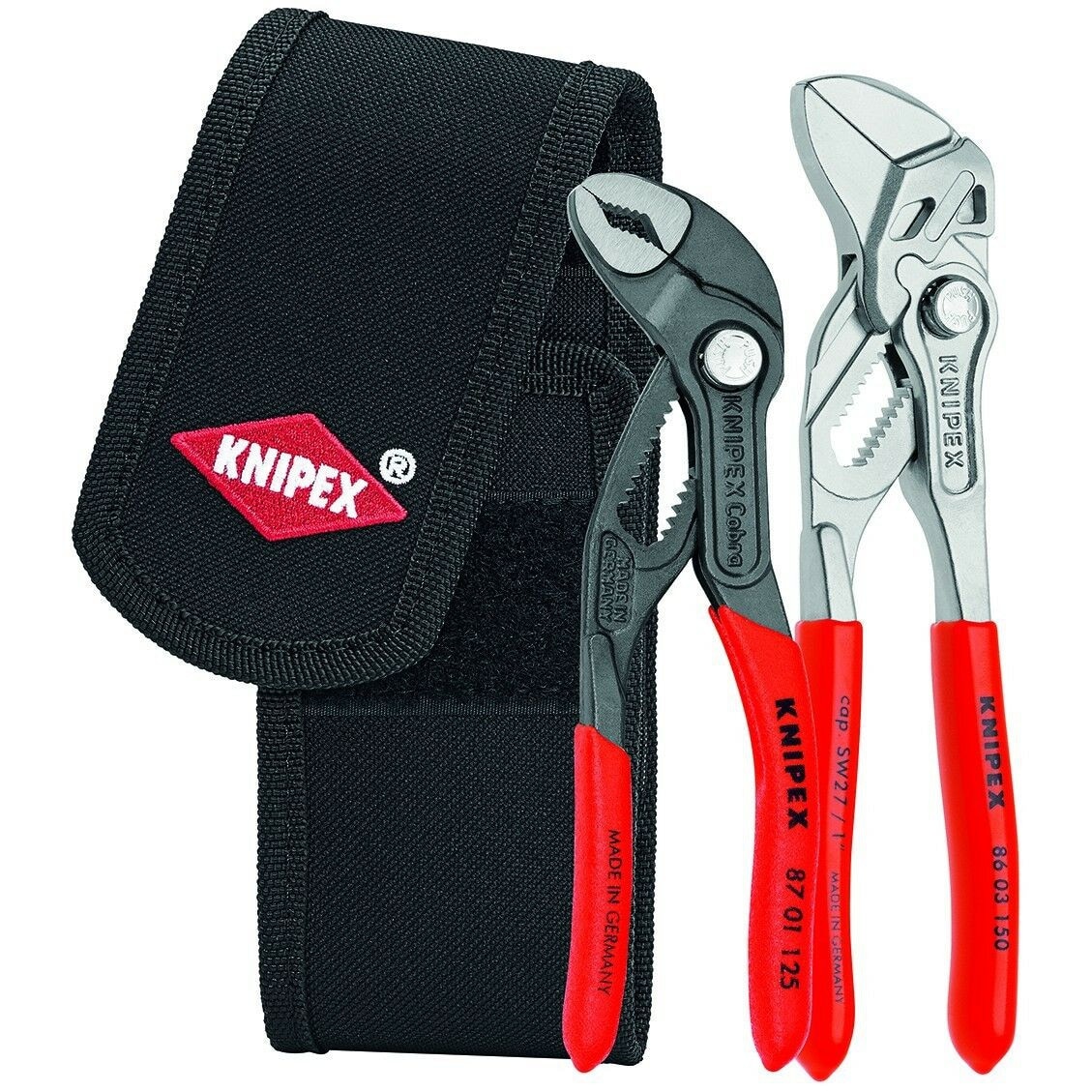 Mini set 2 clesti cu husa transport, Knipex