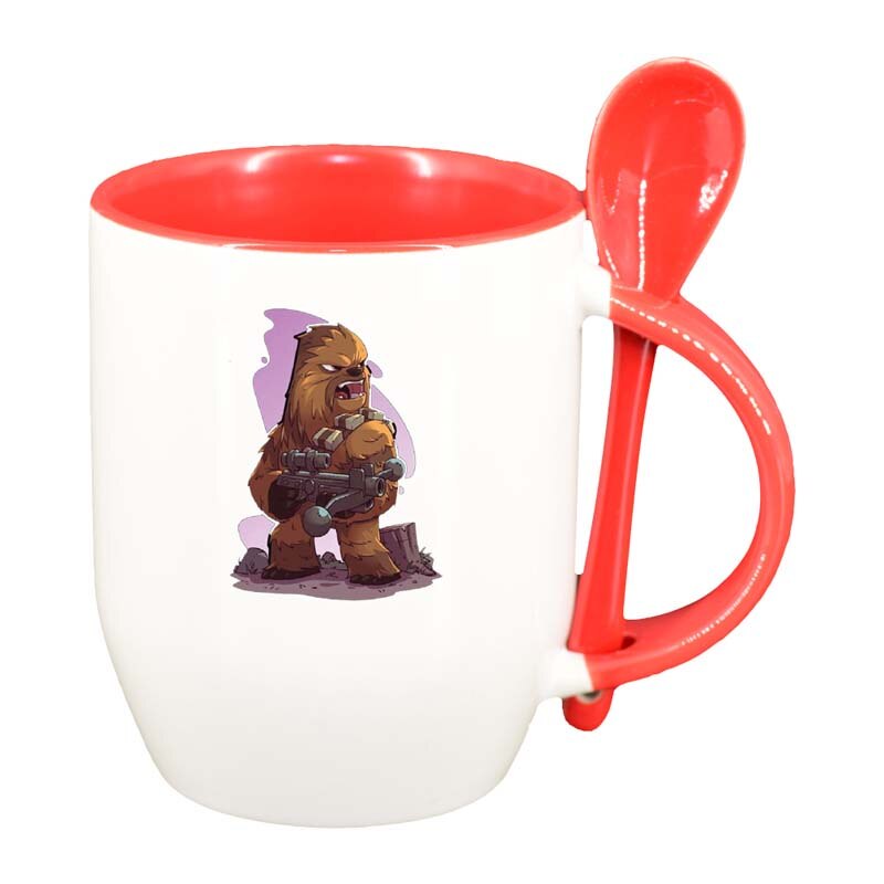 Cana Star Wars, Chewbacca cu lingurita, interior rosu, 330ml, D1321