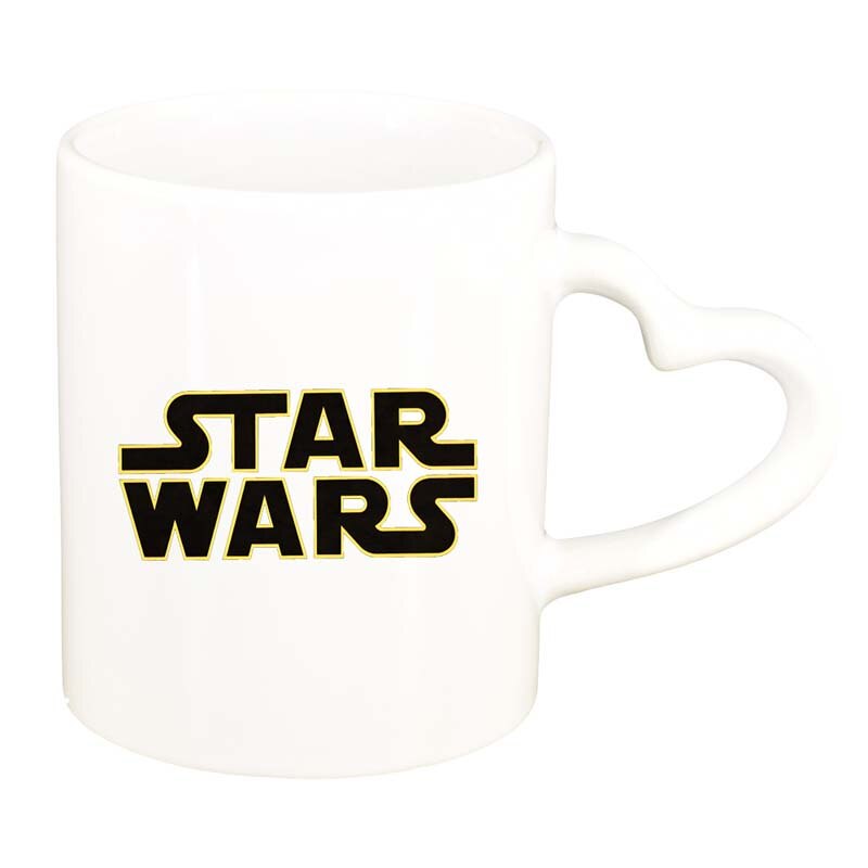 Cana Star Wars, alb, maner inima, 330ml, D1325