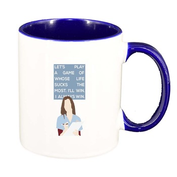 Cana Gray's Anatomy, Movie, interior albastru inchis, 330ml, D1341 Cana Gray's Anatomy, Movie, interior albastru inchis, 330ml, D1341