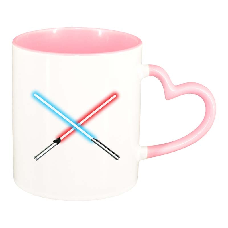 Cana Star Wars, Laser Sword, interior roz, maner inima, 330ml, D1327