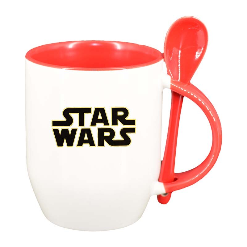 Cana Star Wars cu lingurita, interior rosu, 330ml, D1325