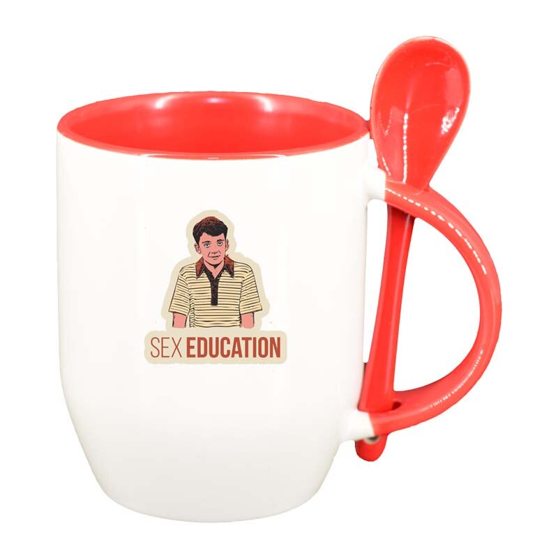 Cana Sex Education, Movie cu lingurita, interior rosu, 330ml, D1331