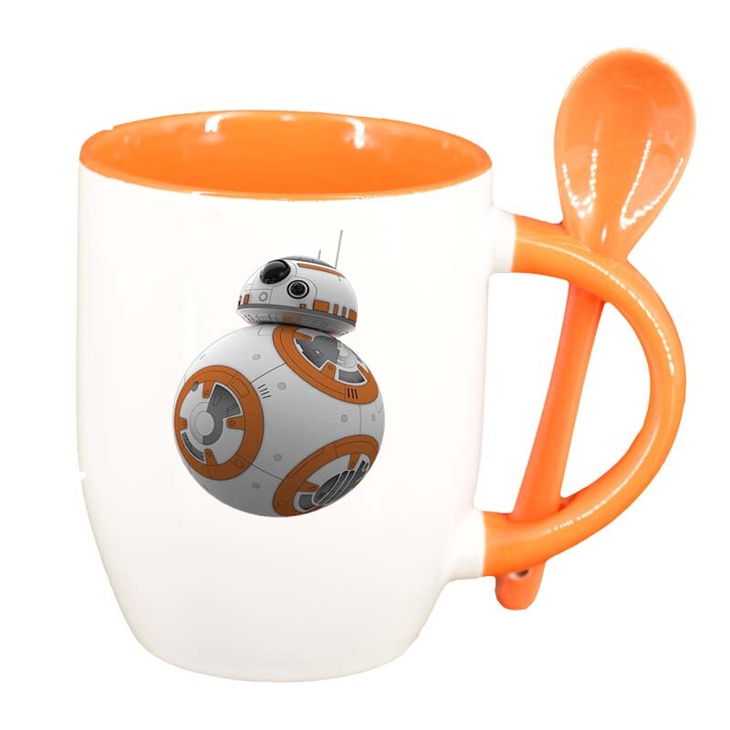 Cana Star Wars, Droid cu lingurita, interior portocaliu, 330ml, D1322