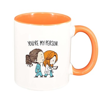 Cana Gray's Anatomy, Movie, interior portocaliu, 330ml, D1338 Cana Gray's Anatomy, Movie, interior portocaliu, 330ml, D1338