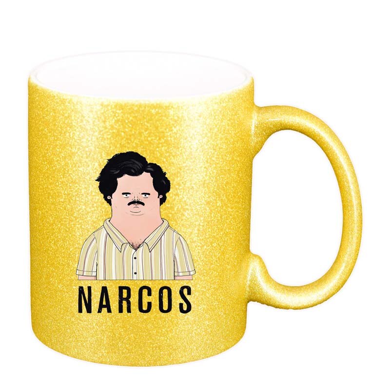 Cana Narcos - Pablo Escobar, auriu sidefata glitter, 330ml, D1342