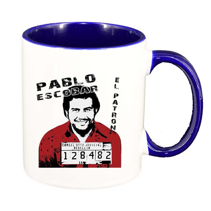 Cana Narcos - Pablo Escobar, interior albastru inchis, 330ml, D1344