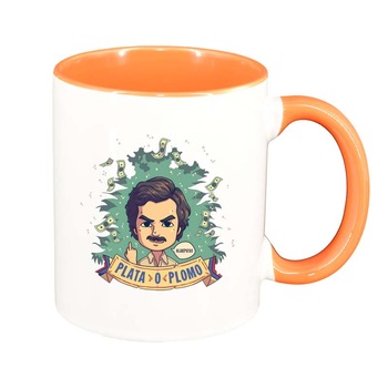 Cana Narcos - Pablo Escobar, interior portocaliu, 330ml, D1345 Cana Narcos - Pablo Escobar, interior portocaliu, 330ml, D1345