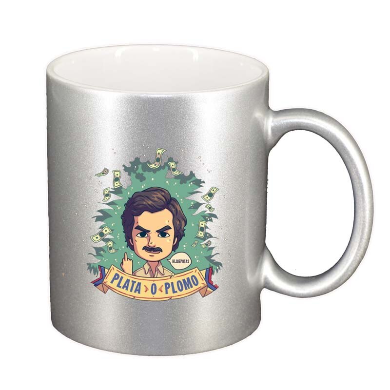 Cana Narcos - Pablo Escobar, argintiu sidefata, 330ml, D1345