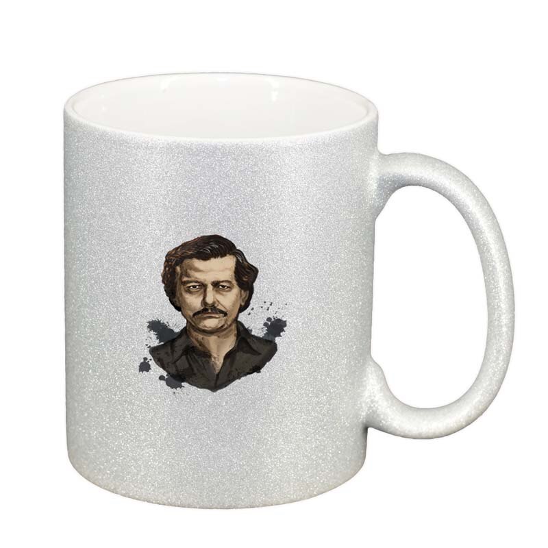 Cana Narcos - Pablo Escobar, argintiu sidefata glitter, 330ml, D1343