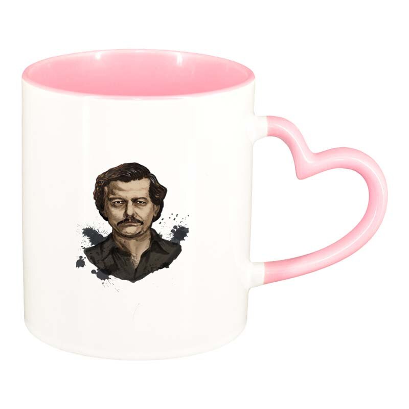 Cana Narcos - Pablo Escobar, interior roz, maner inima, 330ml, D1343