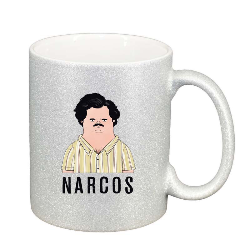 Cana Narcos - Pablo Escobar, argintiu sidefata glitter, 330ml, D1342