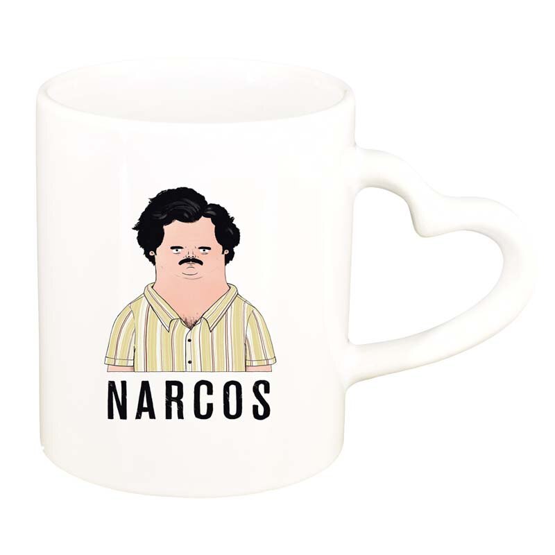 Cana Narcos - Pablo Escobar, alb, maner inima, 330ml, D1342