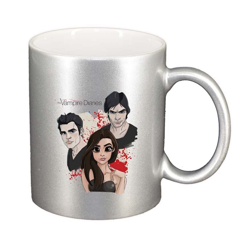 Cana Vampire Diaries, argintiu sidefata, 330ml, D1349