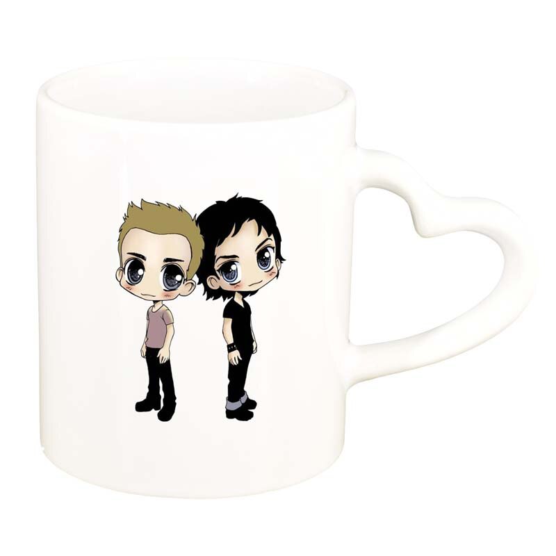 Cana Vampire Diaries, alb, maner inima, 330ml, D1350