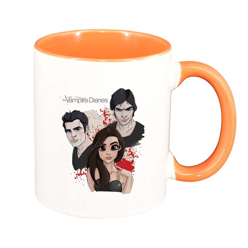 Cana Vampire Diaries, interior portocaliu, 330ml, D1349