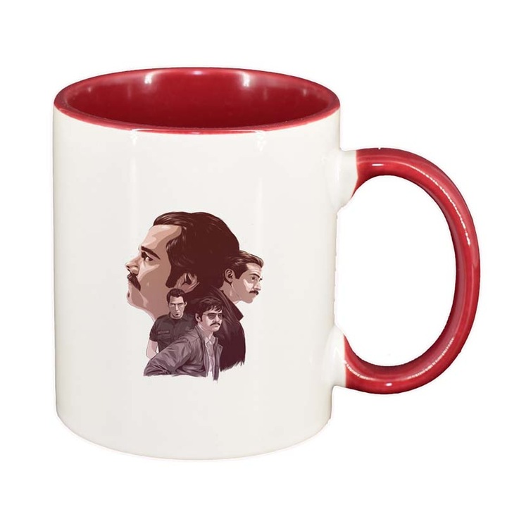 Bögre Narcos - Pablo Escobar, sötétvörös belső, 330ml, D1346