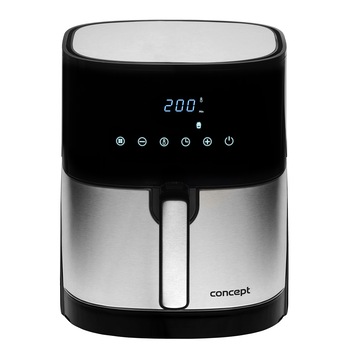 Friteuza fara ulei Concept FR5000 AirFryer, 1700 W, 5 l, 8 programe gatire presetate, temperatura reglabila 80 - 200 grade, timer, Negru Friteuza fara ulei Concept FR5000 AirFryer, 1700 W, 5 l, 8 programe gatire presetate, temperatura reglabila 80 - 200 grade, timer, Negru