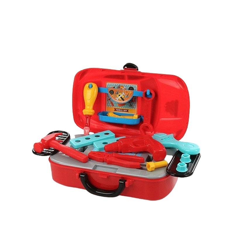 Set de joaca 2 in 1, Tools Set Mini Sports Car DIY cu 19 piese, Red