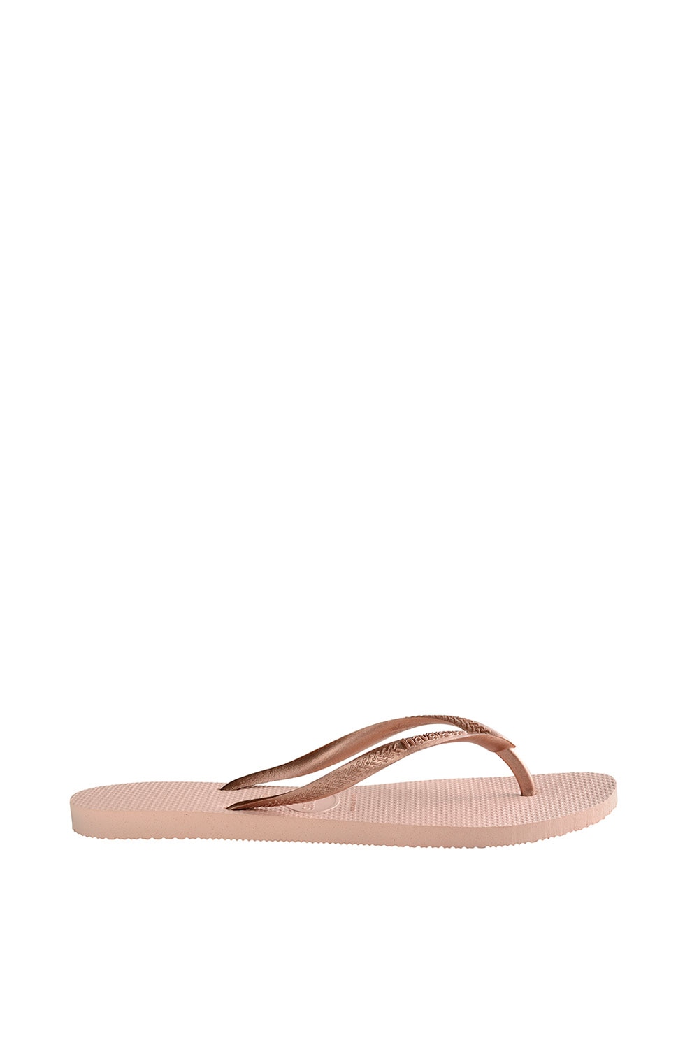 Havaianas, Papuci flip-flop cu logo in relief Slim, Piersica, 35-36