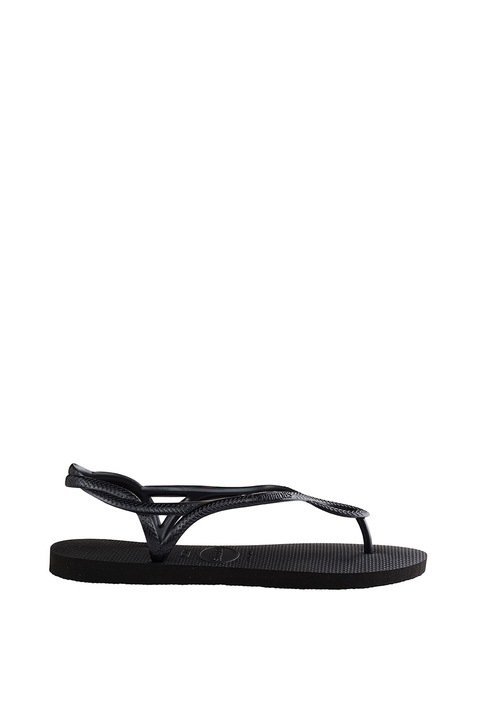 Havaianas, Sandale cu bareta separatoare si aspect texturat Luna, Negru
