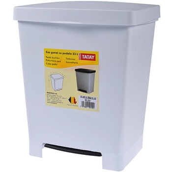 Cos gunoi cu pedala 23 L alb Cos gunoi cu pedala 23 L alb