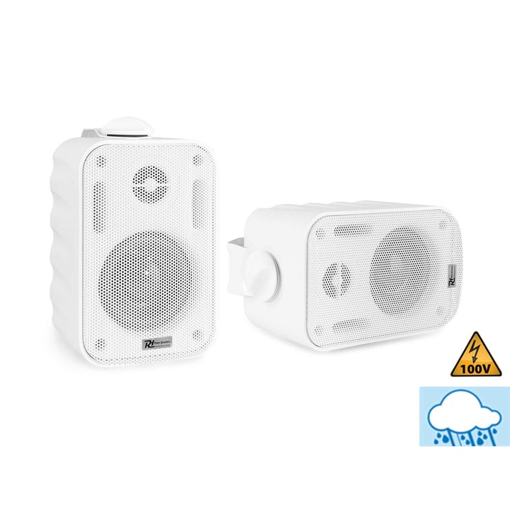 Power Dynamics BC30W (3″) Fali hangfal szett 2×20/60W, 8 Ohm/100V – fehér