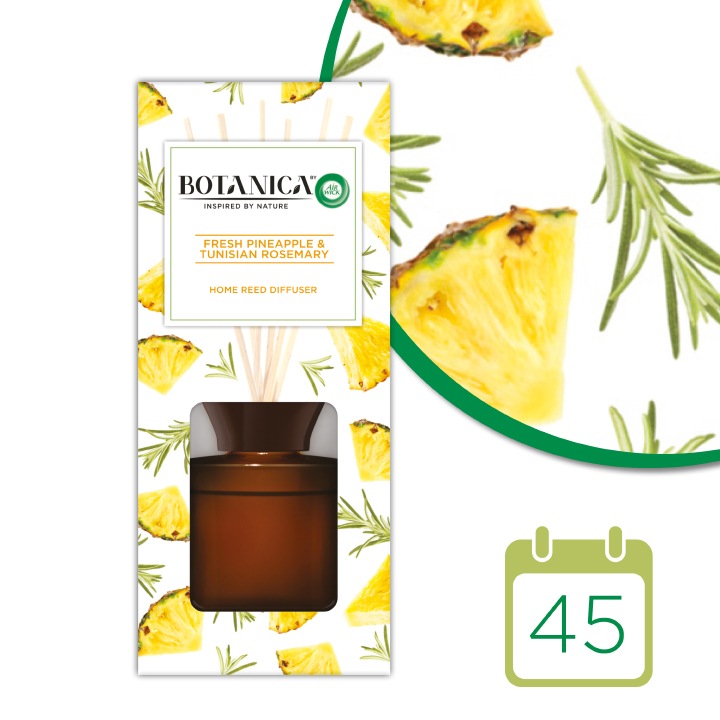 Botanica Pálcikás légfrissítő Friss ananász és tunéziai rozmaring illattal, 80ml
