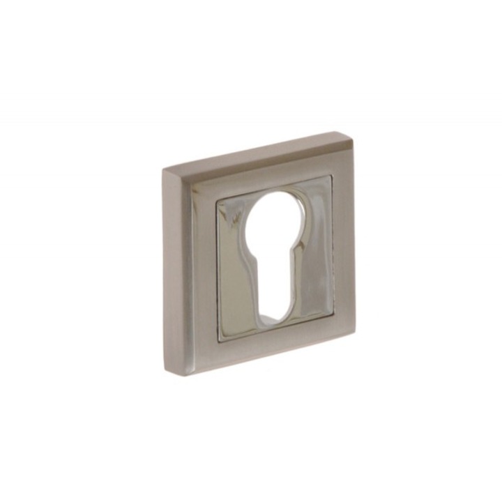 Розетка квадратна за секретен ключ модел CELTIS-ABIES-HALESIA, Никел/Сатен