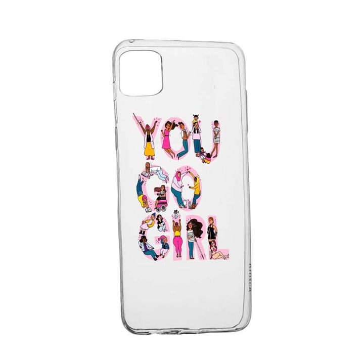 Husa Girl Power, pentru Apple iPhone 12 Mini, rezistenta la uzura, anti-alunecare, 250