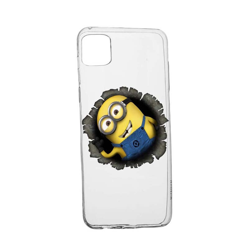 Husa Silicon Cartoon, Minion, Compatibila cu Apple iPhone 13 Mini, rezistenta la uzura, anti-alunecare, 202