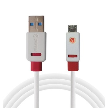 Cablu de date/incarcare Griffin Premium Flat USB Cable cu conector MicroUsb, 3m, Alb Cablu de date/incarcare Griffin Premium Flat USB Cable cu conector MicroUsb, 3m, Alb