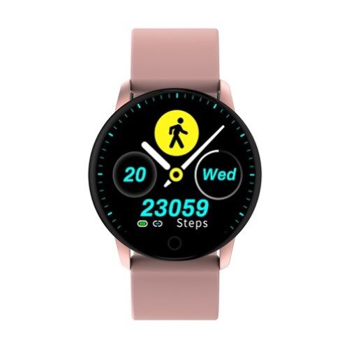 Ceas Smartwatch Q20 Color display, Notificari Apeluri/SMS/Whatsapp/Facebook, rezistenta la apa IP67, Monitorizare puls si bataile inimii,Interfete multiple si diverse functii, Roz