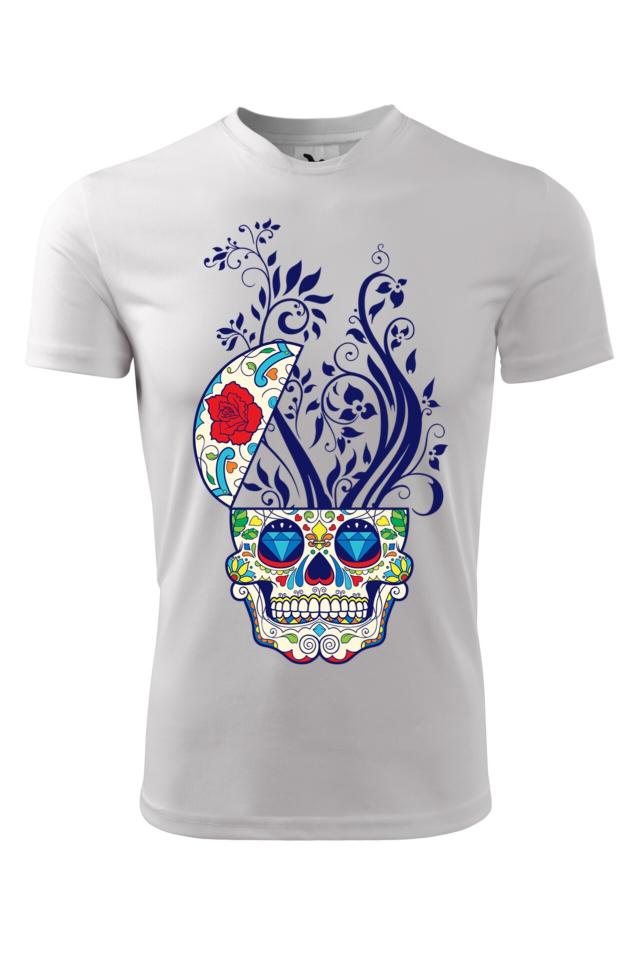 Tricou personalizat, Box Skull, Adler, Alb