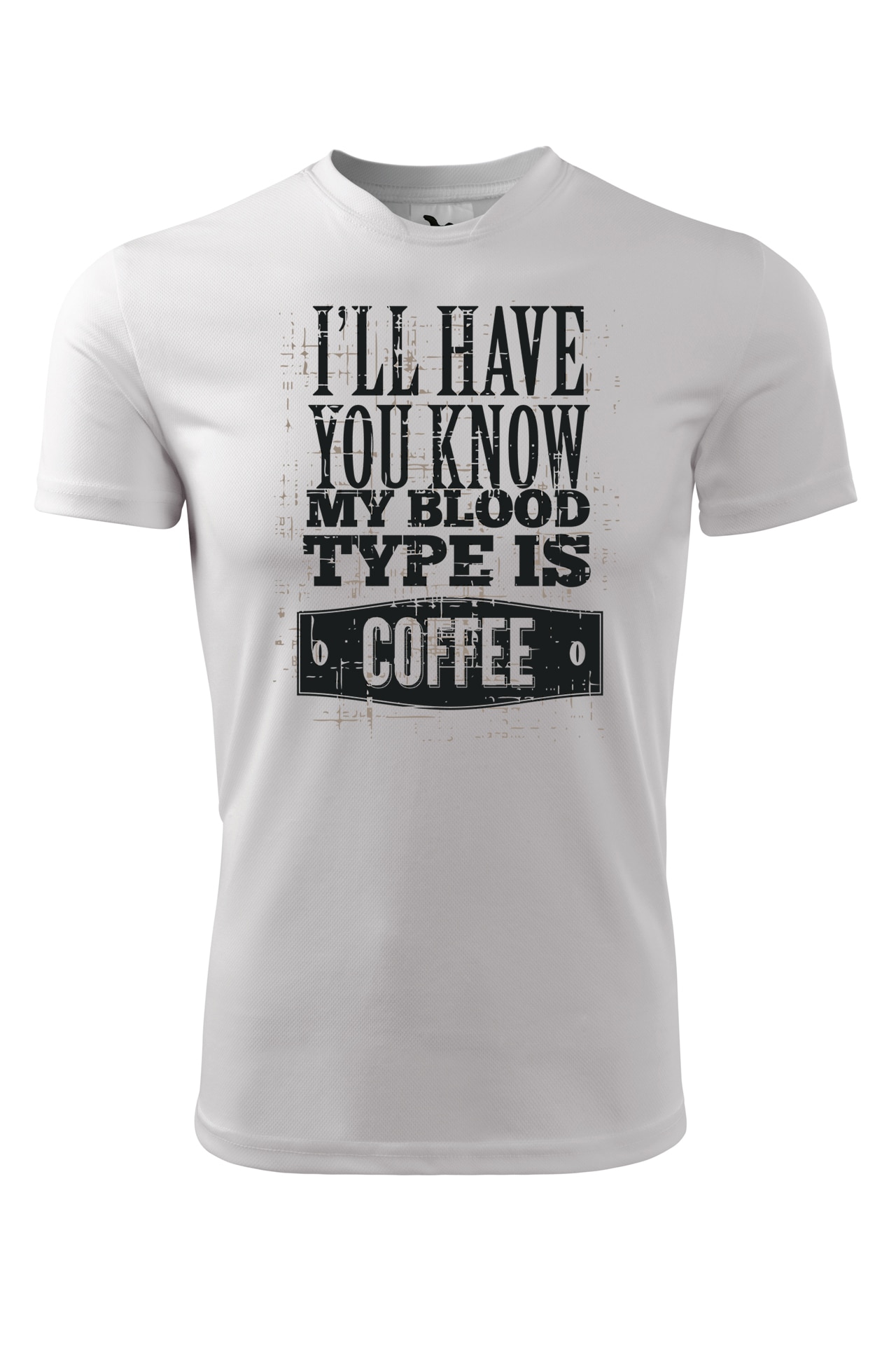 Tricou personalizat, Blood Type Coffee, Adler, Alb