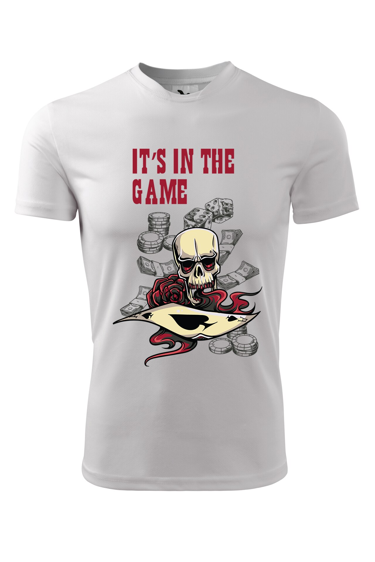 Tricou personalizat, In The Game, Adler, Alb
