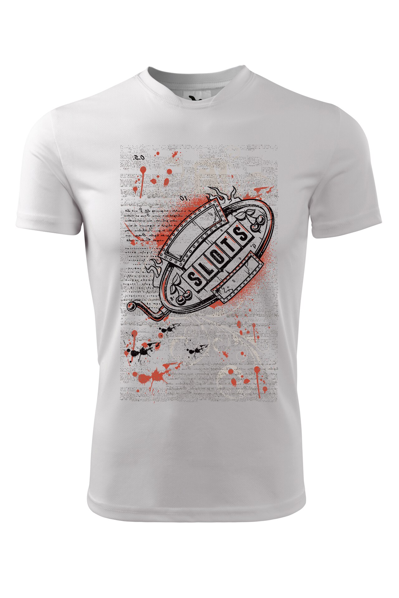 Tricou personalizat, Slots, Adler, Alb