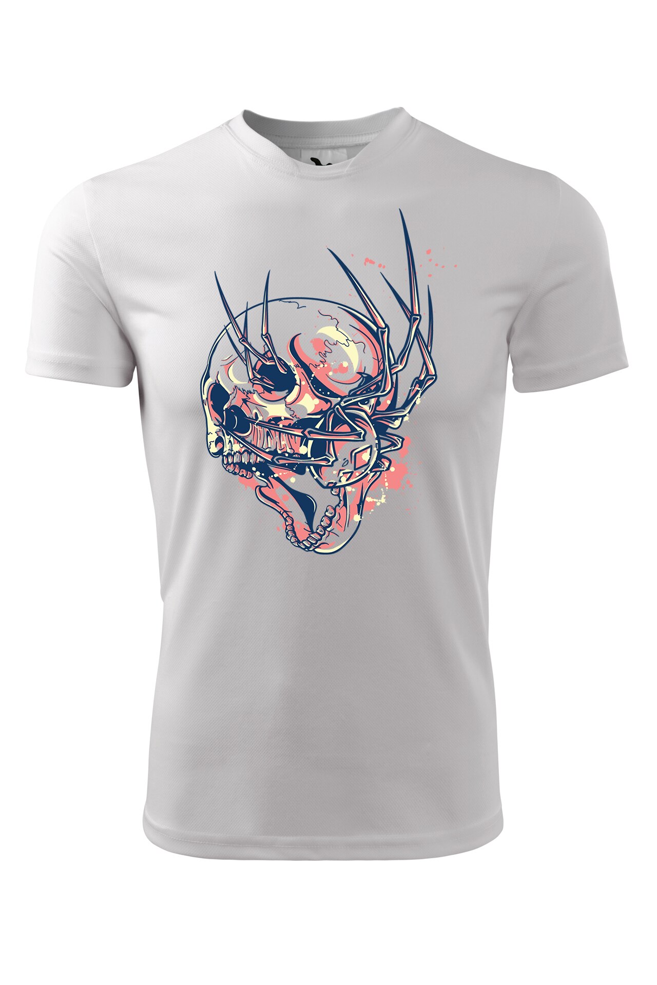 Tricou personalizat, Spider Skull, Adler, Alb