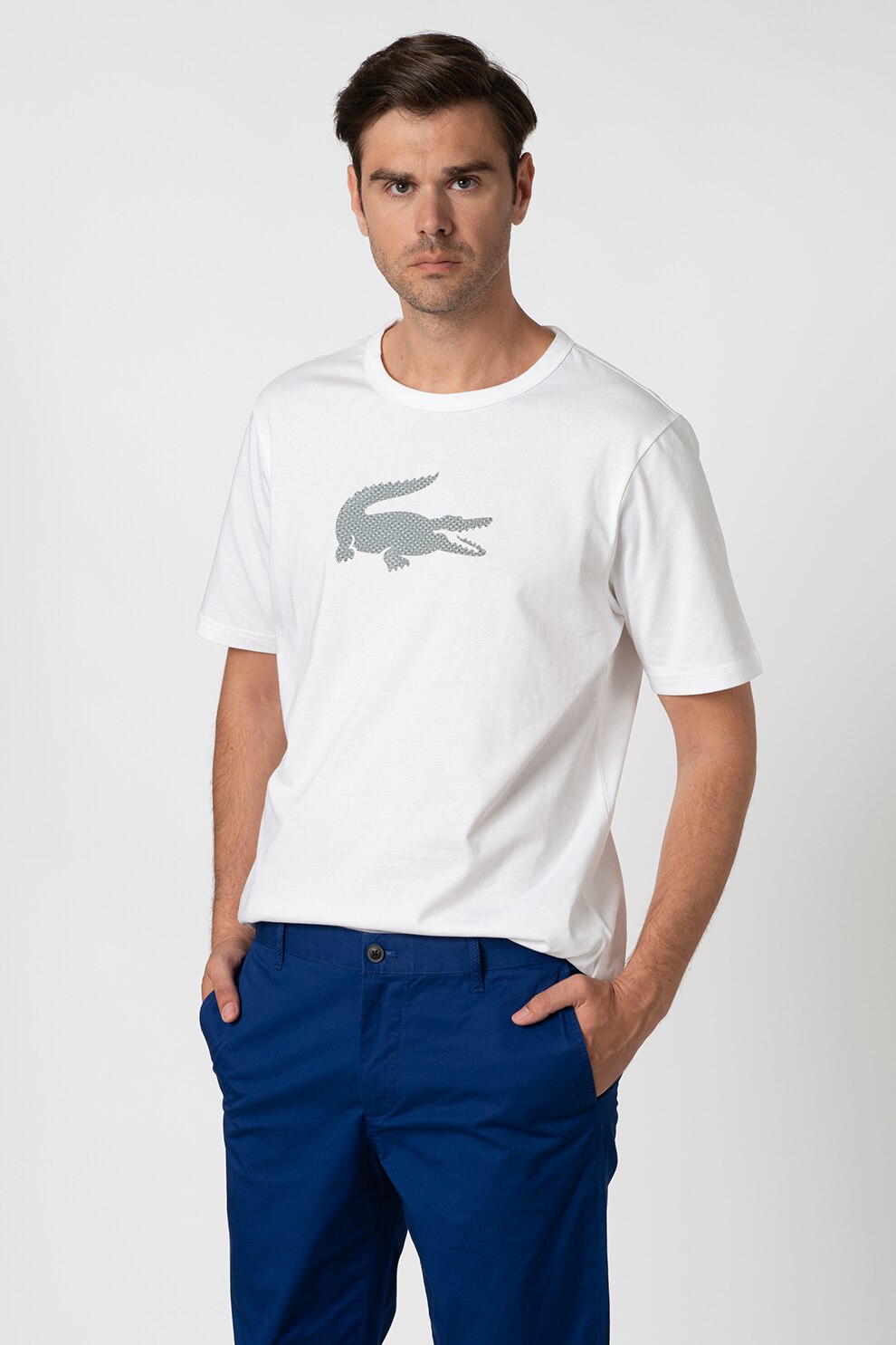 Lacoste Тениска с лого Бял 3 Emagbg 