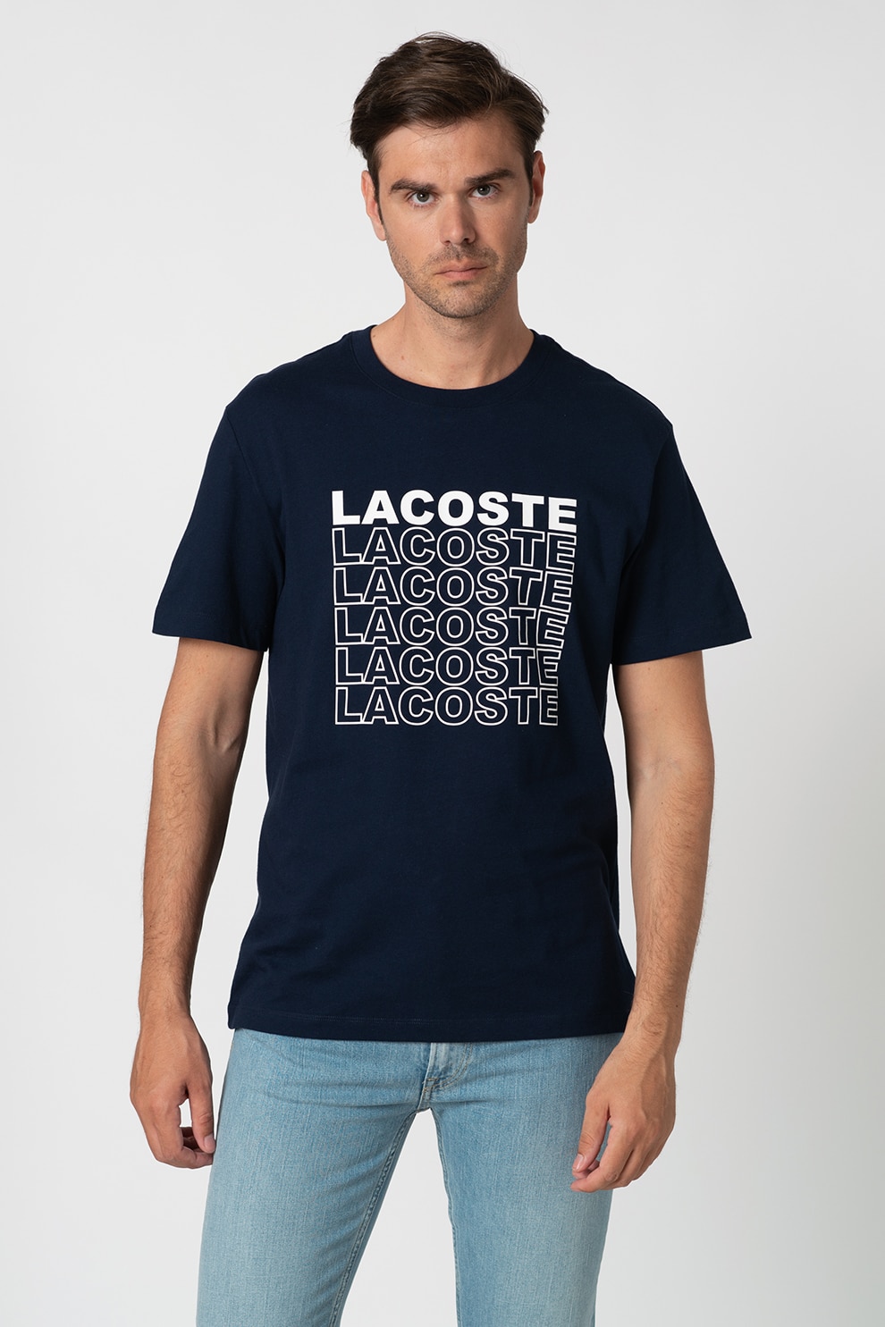 Lacoste Тениска с лого Тъмносин 4 Emagbg 