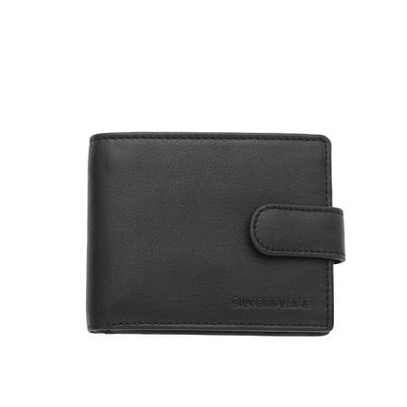 Portofel Silver Flame, SFL11154 , Negru, Piele autentica