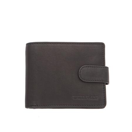 Portofel Silver Flame, SFL11153 , Negru, Piele autentica