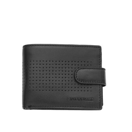 Portofel Silver Flame, SFL11155 , Negru, Piele autentica