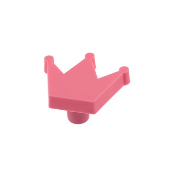 Buton mobilier copii Crown, roz, 50x41 mm Buton mobilier copii Crown, roz, 50x41 mm