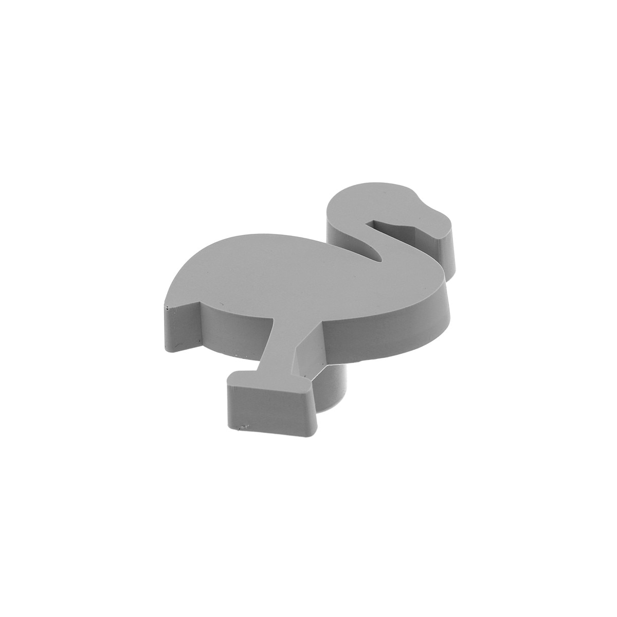 Buton mobilier copii Flamingo, gri, 42x52 mm